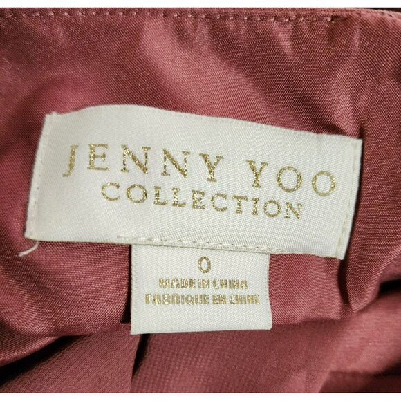 Jenny Yoo NWT Gown | Dusty Rose Chiffon | A-Line V-Neck Open Back | 29.5B - Picture 2 of 10